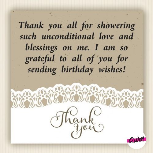 Emotional Thank You Messages for Birthday Wishes