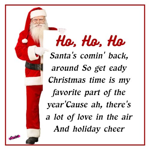 Christmas Image with quotes of Santa