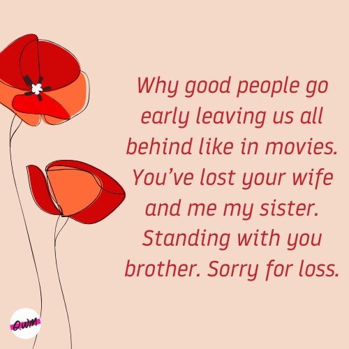 Sympathy Messages on Loss of Wife