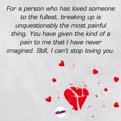Painful Broken Heart Messages for Wife