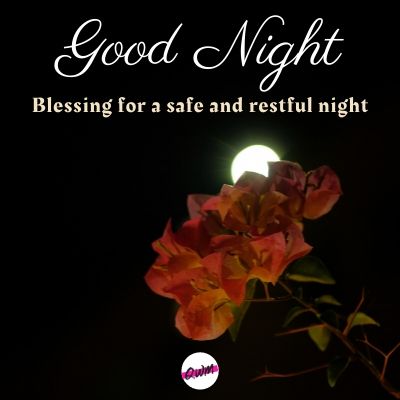 Good night blessing for a safe and restful night