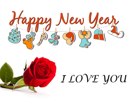 Sweet New Year Love Greetings for Him
