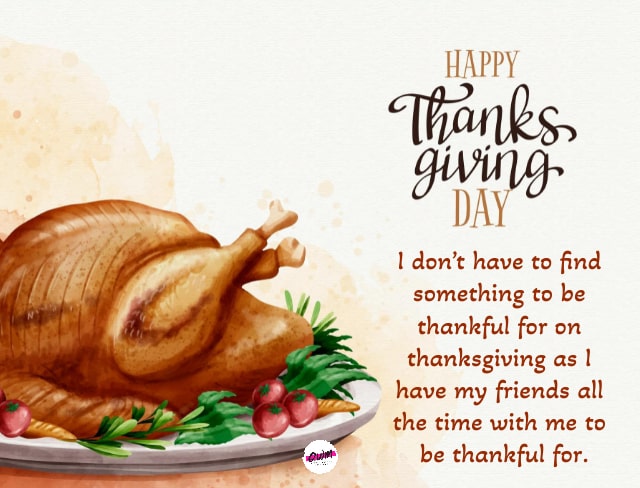 Happy Thanksgiving Message To Friends