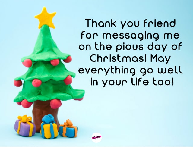 Christmas Thank You Message for Friends