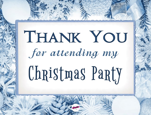 Christmas Thank You Messages for Attending Party