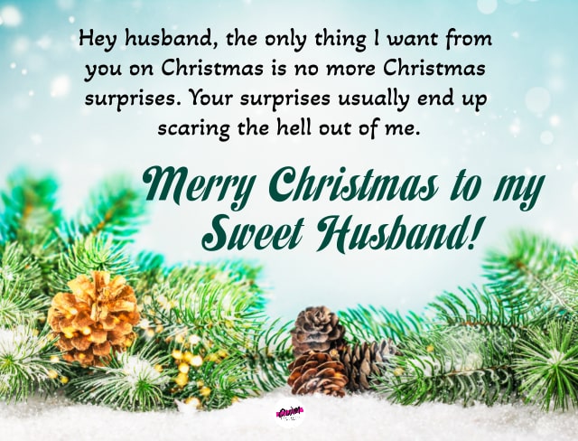 Funny Christmas wishes for Husband