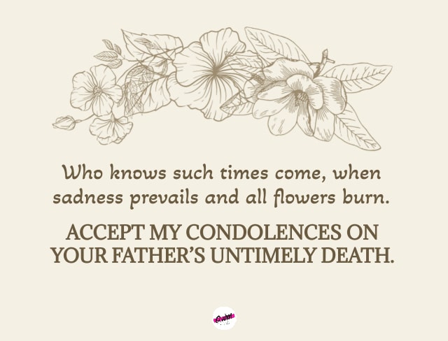 emotional Condolence Messages on Death of Friends Father