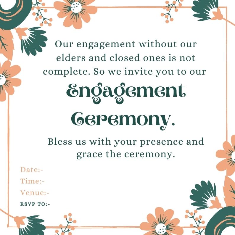 Engagement Invitation Messages for friends