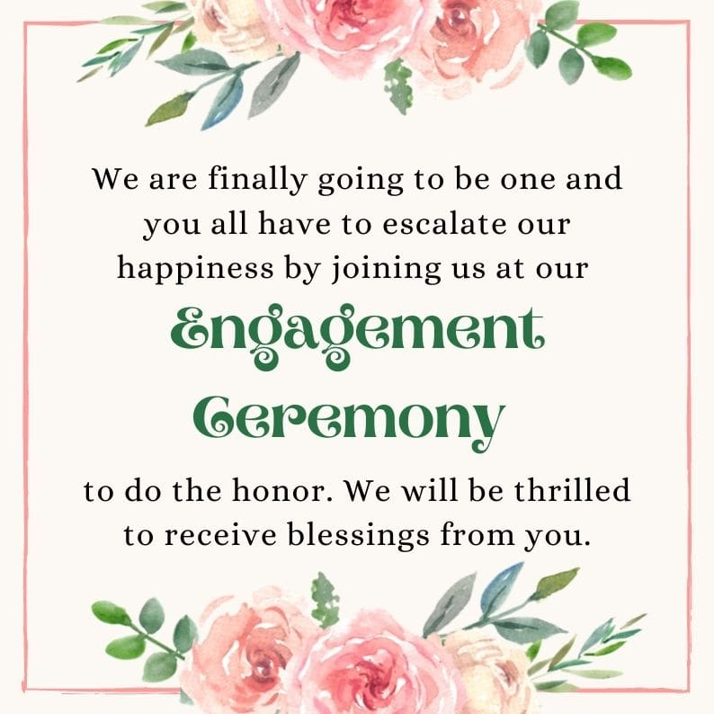 Engagement Invitation Messages