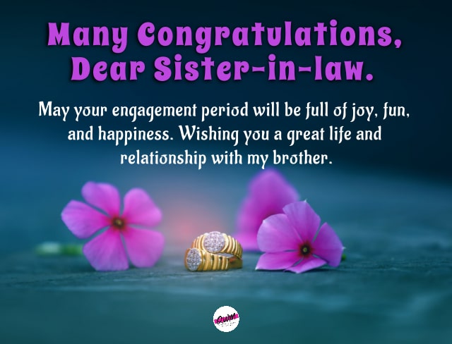 Engagement Wishes for Sister-in-law