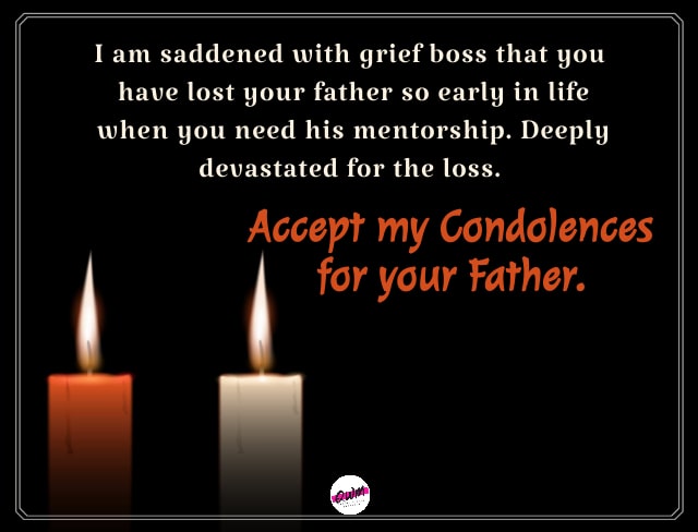 Sympathy Message on Death of Boss Father 