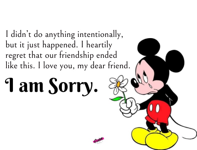 Sorry Message for a Friend