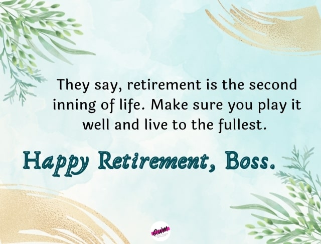 Thank You Message to the Boss on his Retirement 