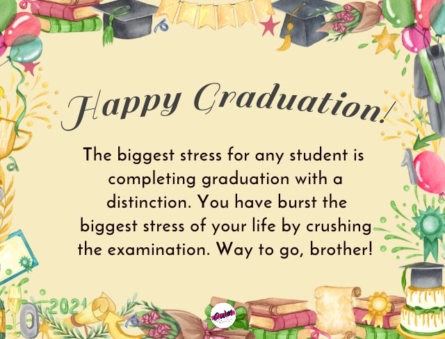 Graduation Wishes for Brother from Sister