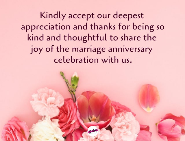 Thank You Messages for Anniversary Wishes from Family