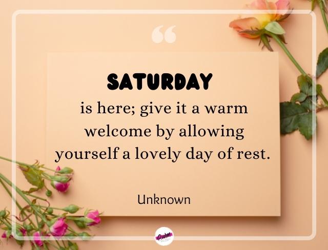 Saturday Quotes with images