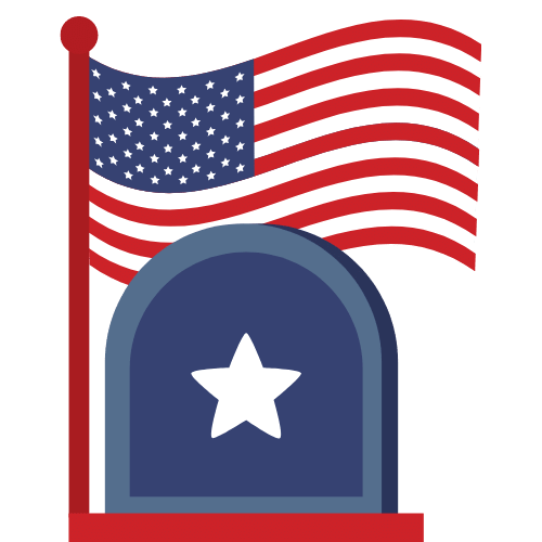 memorial day flag cliparts 