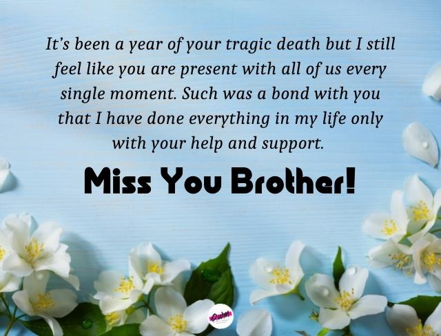 1 Year Death Anniversary Quotes For Brother