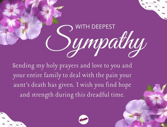 Sympathy Messages for Loss of Aunt