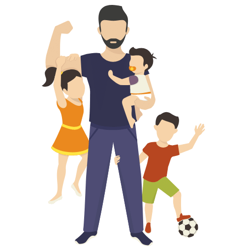dad son daughter clipart for happy fathers day 2022