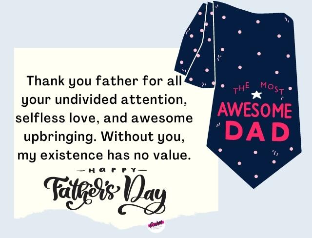 Happy Fathers Day Thank You Messages