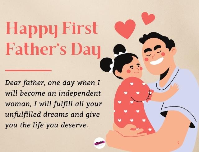 First Fathers Day Wishes from Daughter